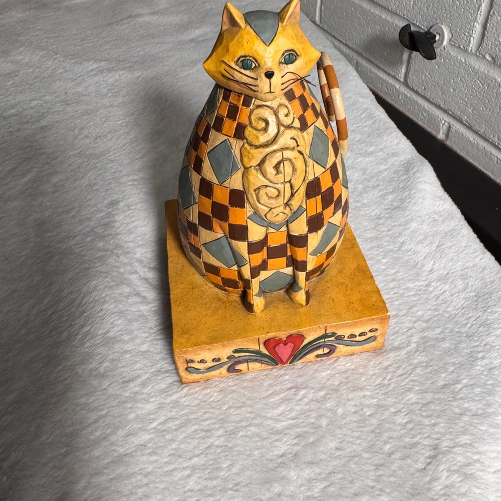 Jim Shore Abigail Cat Figurine V114419 Heartwood Creek Enesco 2003 6" Retired